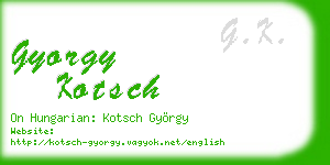 gyorgy kotsch business card